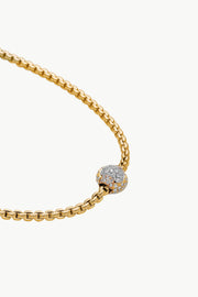 Fope Eka Tiny Necklace with Diamond Pave' - Jackson Hole Jewelry Company