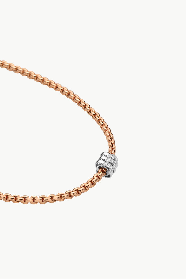 Fope Eka Tiny Necklace with Diamond Pendant - Jackson Hole Jewelry Company