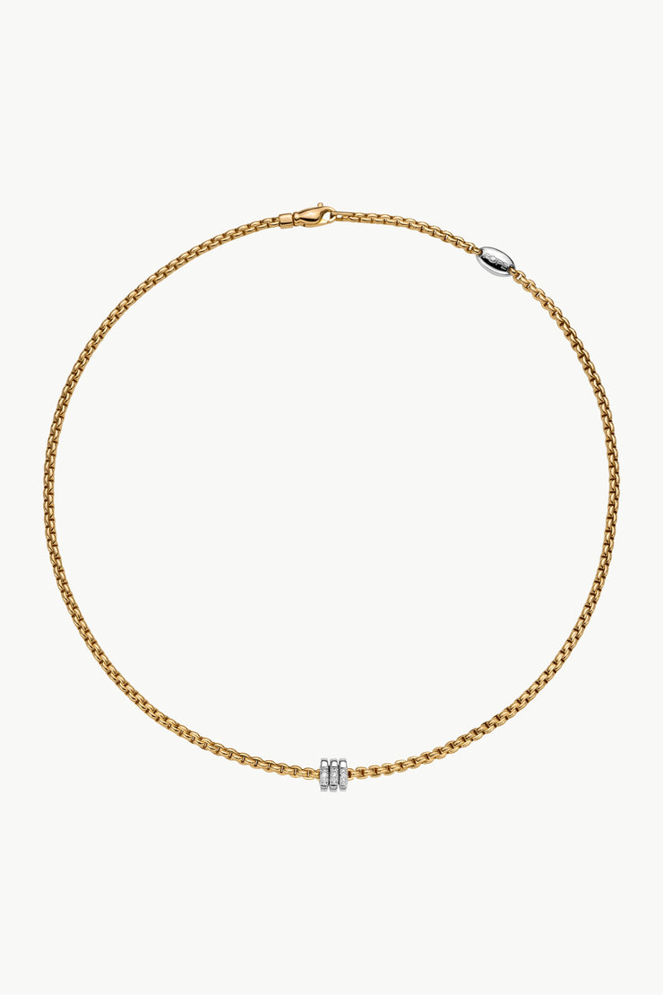 Fope Eka Tiny Necklace with Diamond Pendant - Jackson Hole Jewelry Company