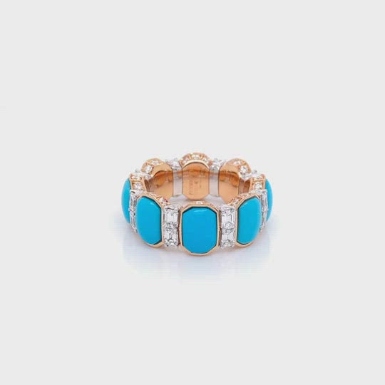 Picchiotti Xpandable™ Turquoise and Diamond Ring