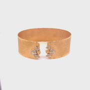 14k Marika Desert Diamond Flower Cuff Bracelet with Diamonds