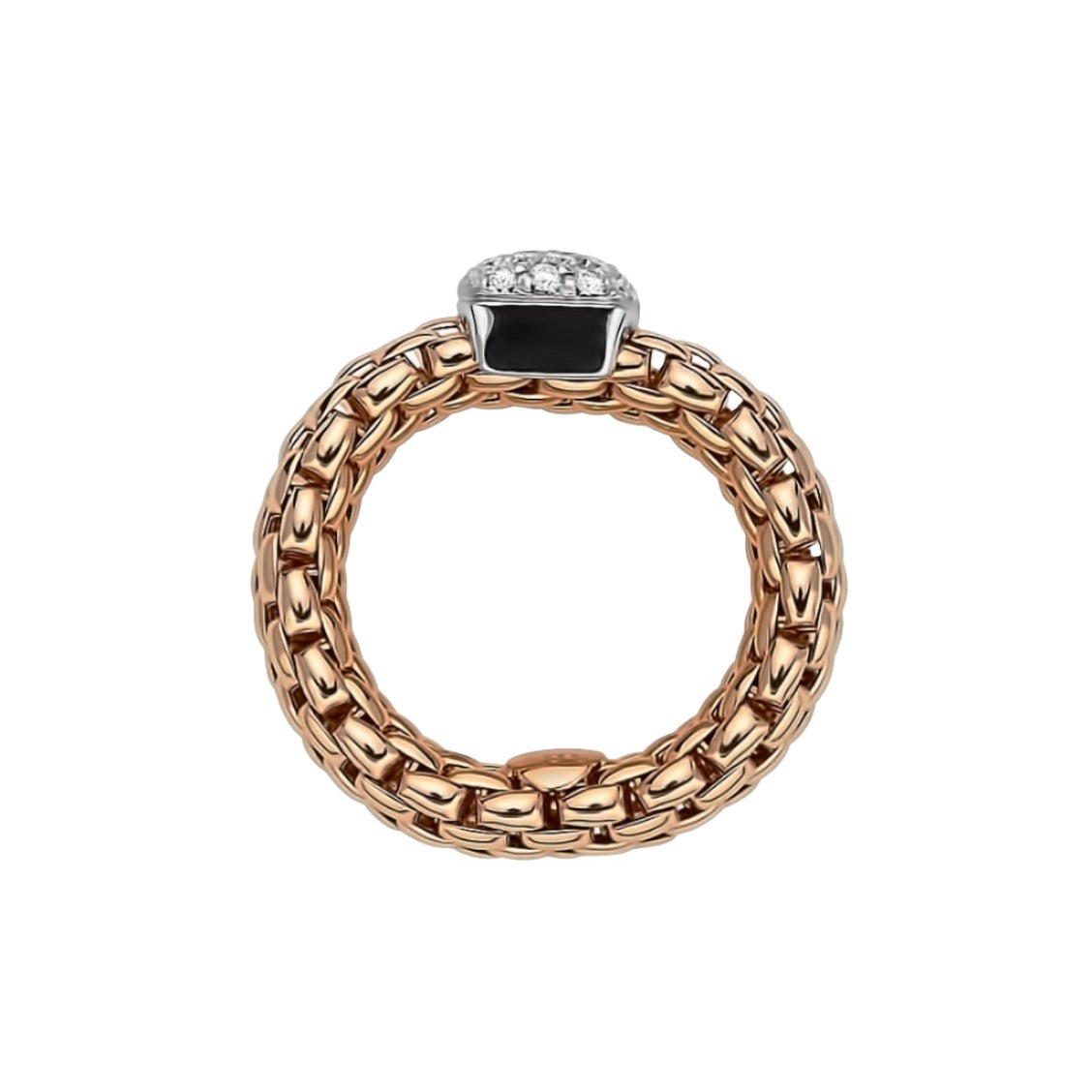 Fope Vendome Flexible Ring with Diamond Pavé - Jackson Hole Jewelry Company