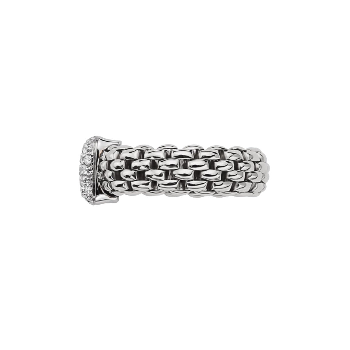 Fope Vendome Flexible Ring with Diamond Pavé - Jackson Hole Jewelry Company