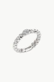 Fope Eka Tiny Ring with Diamond Pave - Jackson Hole Jewelry Company