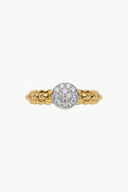 Fope Eka Tiny Ring with Diamond Pavé - Jackson Hole Jewelry Company