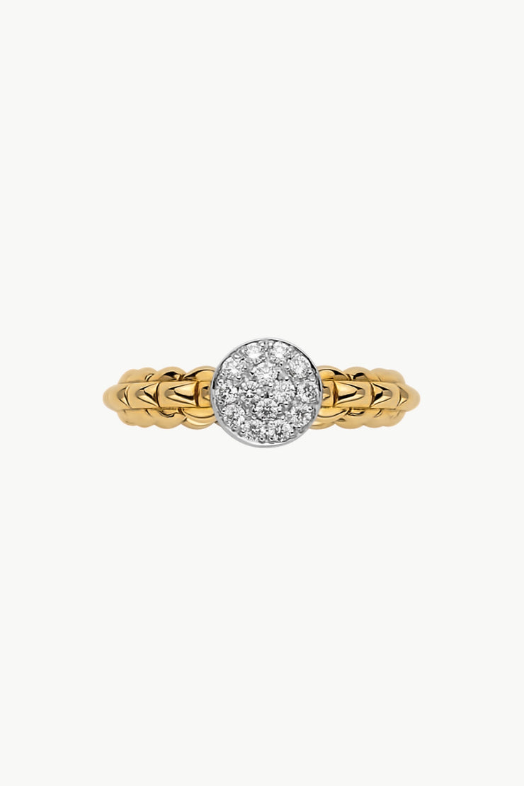 Fope Eka Tiny Ring with Diamond Pavé - Jackson Hole Jewelry Company