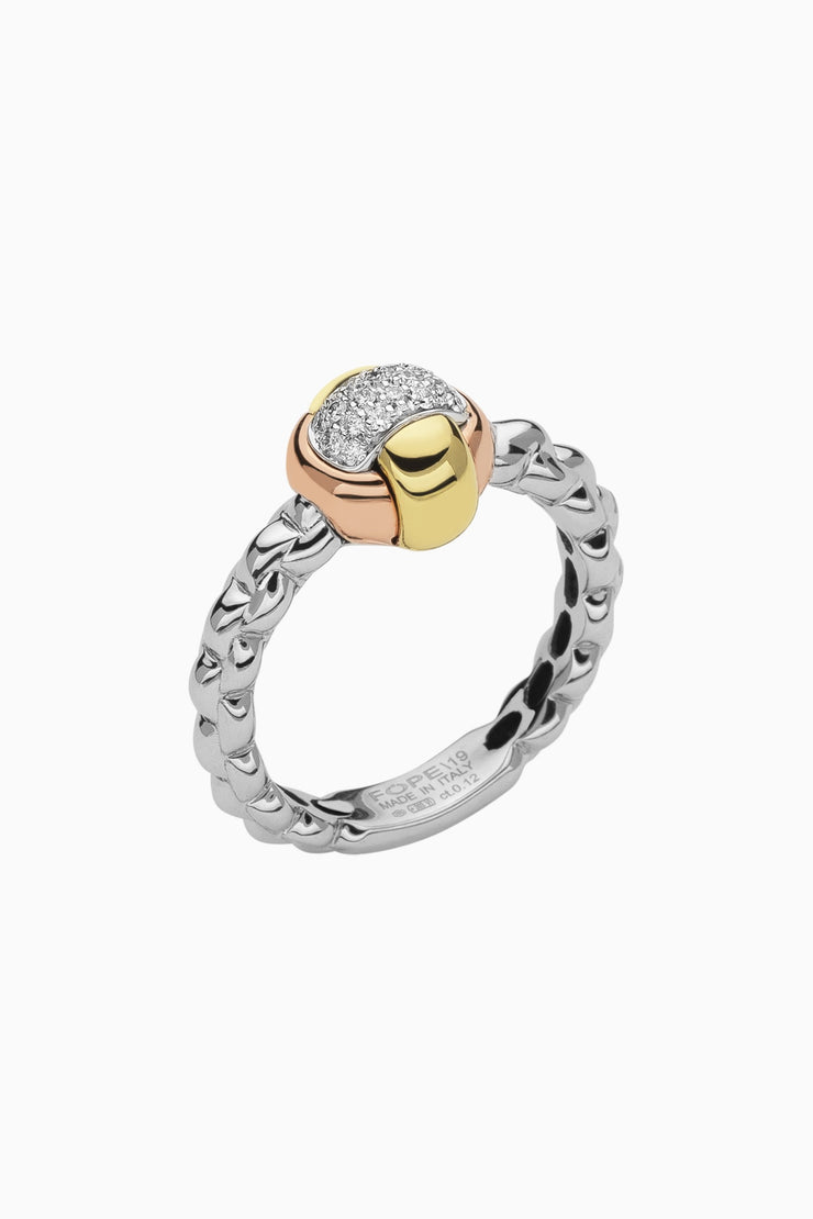 Fope Eka Tiny Ring with Diamonds - Jackson Hole Jewelry Company