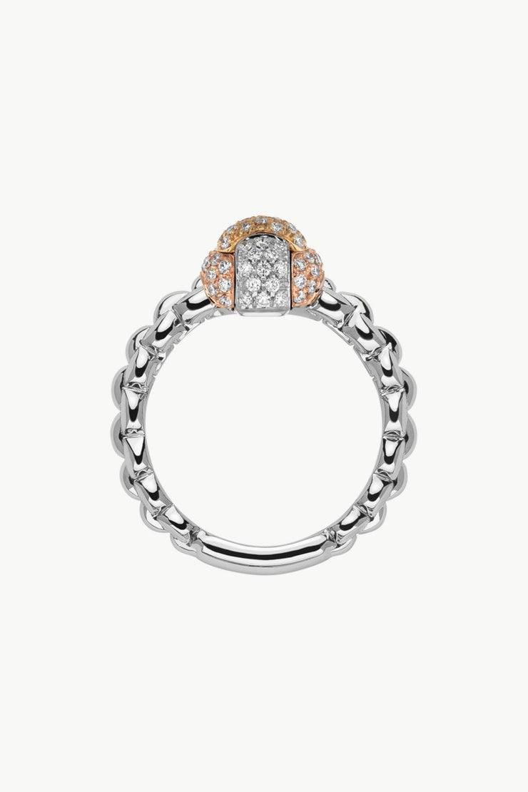 Fope Eka Tiny Ring with Diamond Pave&