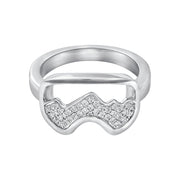 Diamond Teton Ski Goggle Ring - Jackson Hole Jewelry Company
