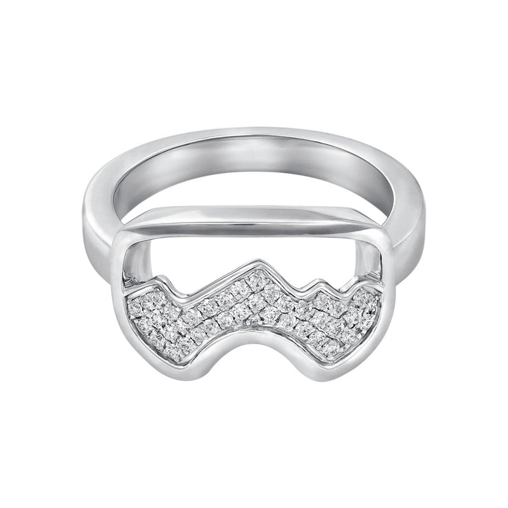 Diamond Teton Ski Goggle Ring - Jackson Hole Jewelry Company