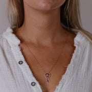 18 Karat Diamond and Sapphire Dreamcatcher Necklace - Jackson Hole Jewelry Company