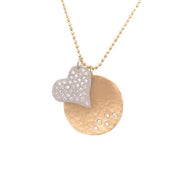 Julez Bryant 14k Yellow Gold Large Megg Pendant with Medium Lava Charm - Jackson Hole Jewelry Company