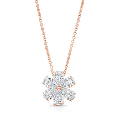 Large Flower Diamond Necklace - Jackson Hole Jewelry Company