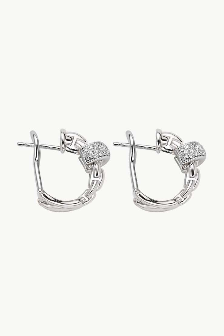 Fope Eka Earrings with Diamond Pave&