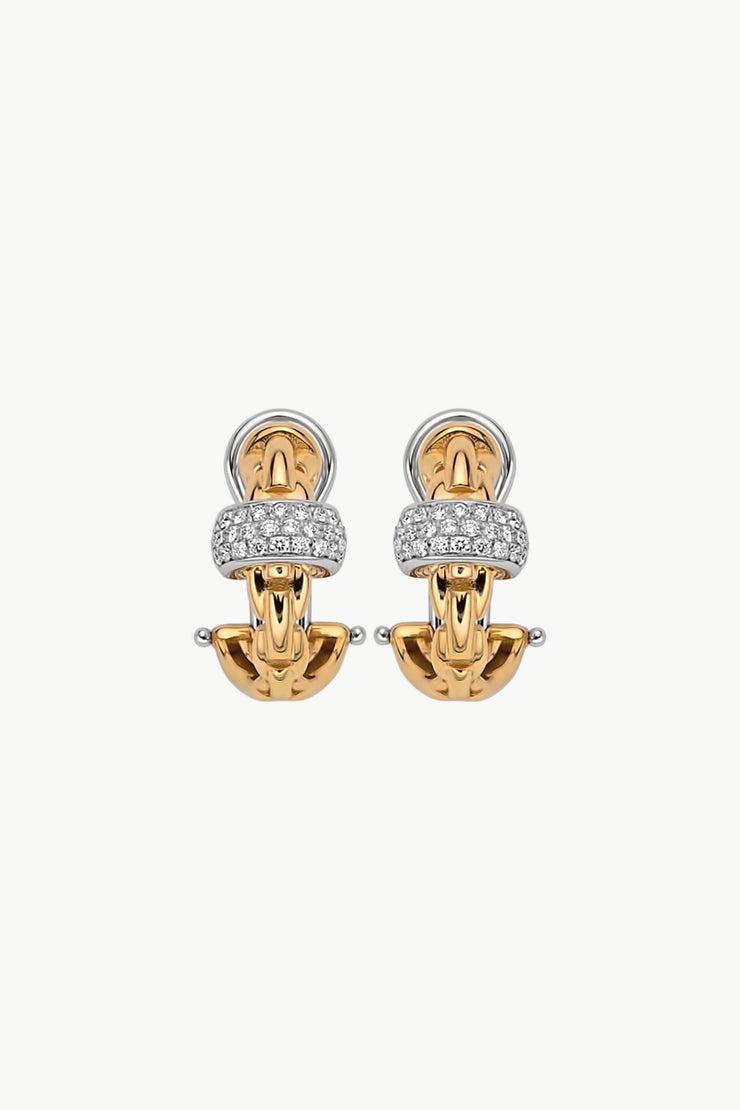 Fope Eka Earrings with Diamond Pave&