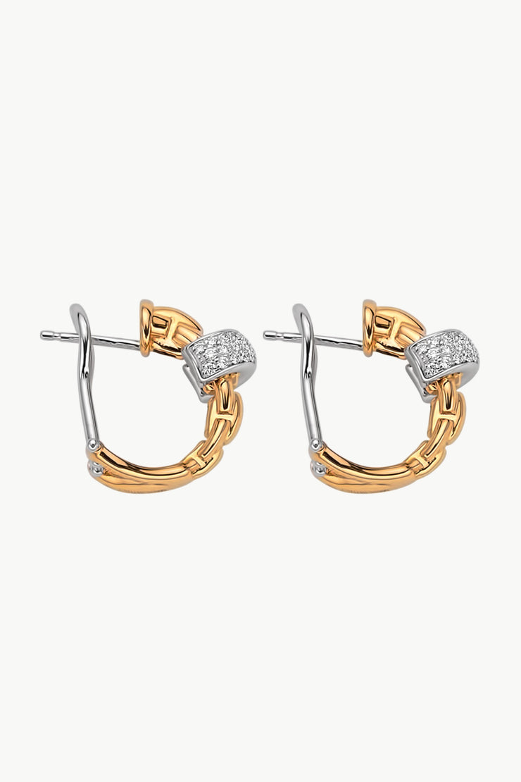 Fope Eka Earrings with Diamond Pave&