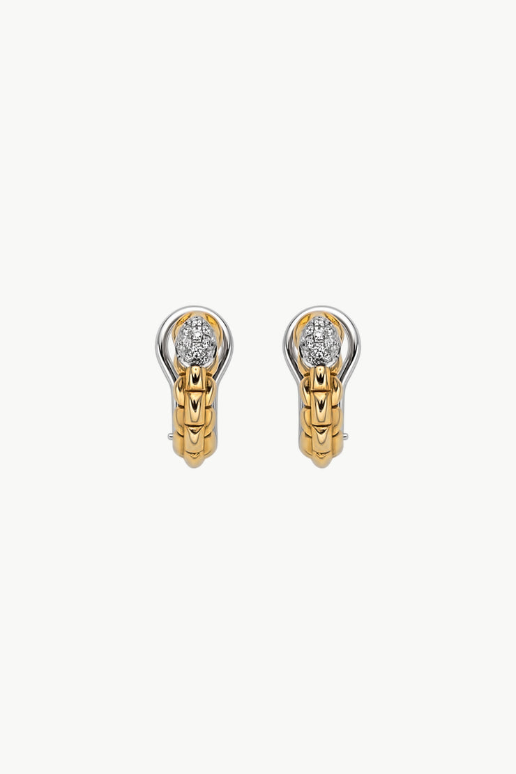 Fope Eka Tiny Earrings with Diamond Pavé - Jackson Hole Jewelry Company