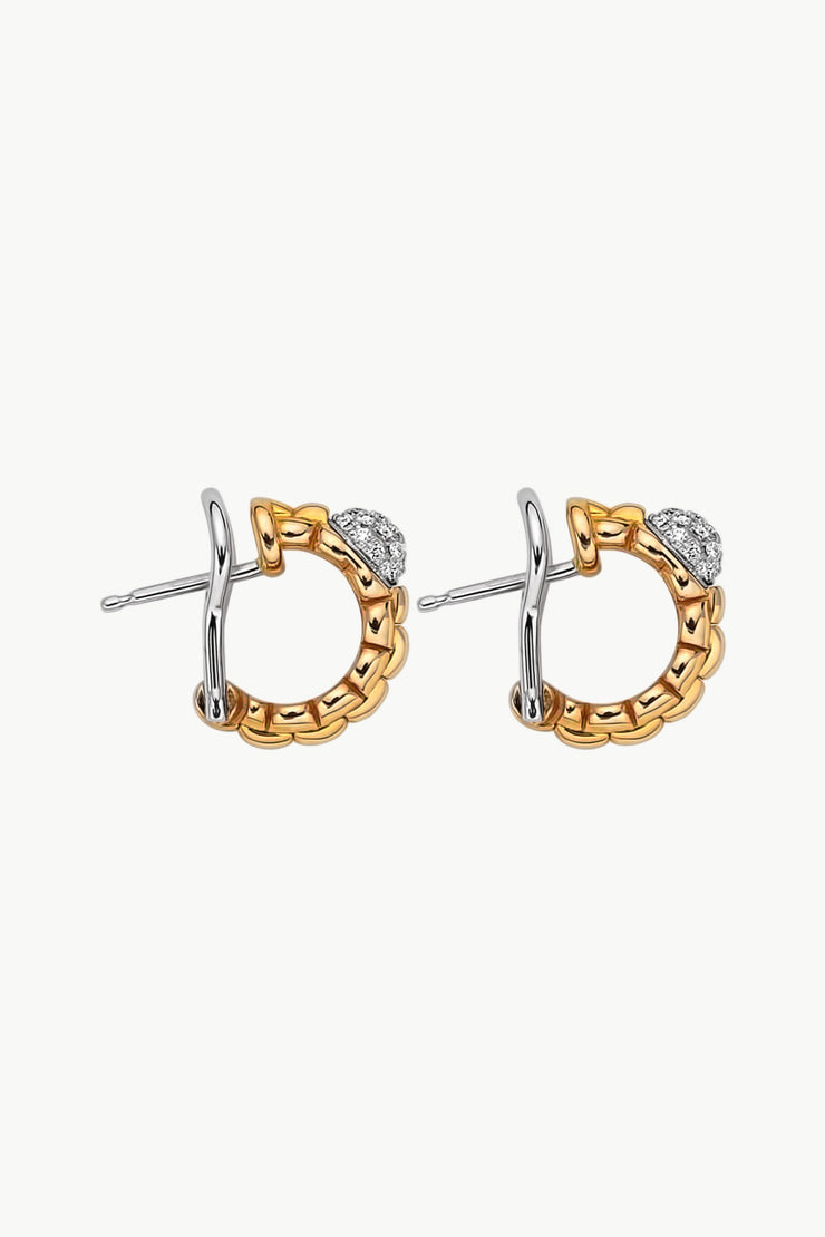 Fope Eka Tiny Earrings with Diamond Pavé - Jackson Hole Jewelry Company