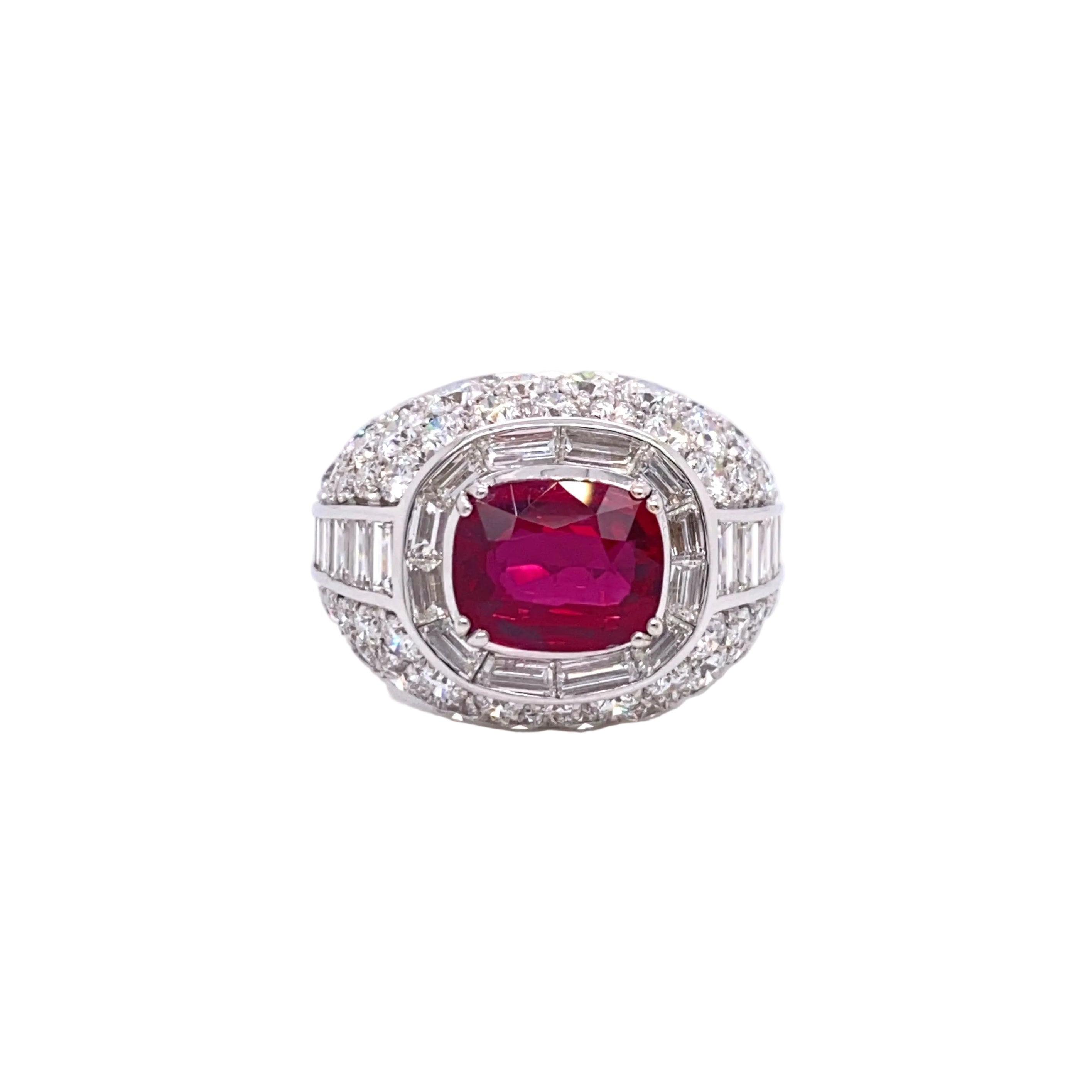 Picchiotti Cushion Cut Ruby and Diamond Ring - Jackson Hole Jewelry Company