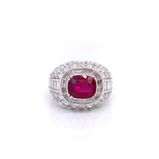 Picchiotti Cushion Cut Ruby and Diamond Ring - Jackson Hole Jewelry Company