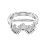 Silver Teton Ski Goggle Ring - Jackson Hole Jewelry Company
