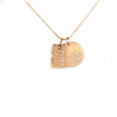 Julez Bryant 14k Yellow Gold Small Skye Pendant and Small Deft Pendant - Jackson Hole Jewelry Company
