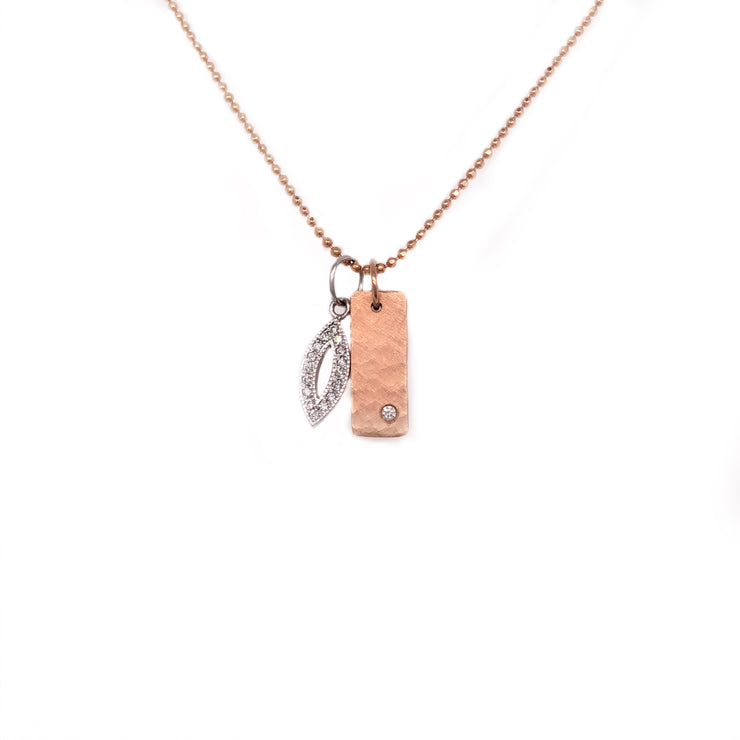 Julez Bryant 14k Rose Gold Baby Niki Pendant with Baby Edie Charm - Jackson Hole Jewelry Company