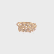 14k Marika Desert Gold and Diamond Wheat Ring