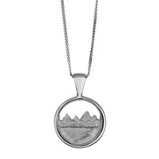 Classic Medium Teton Carved Circular Pendant - Jackson Hole Jewelry Company