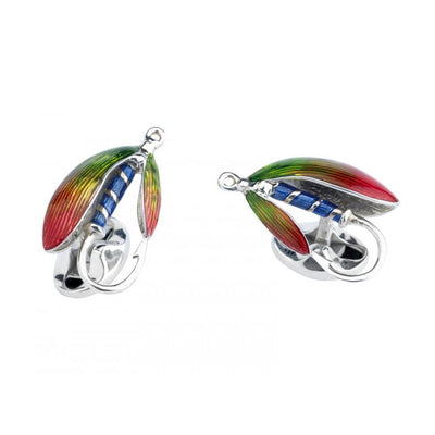 D&F Sterling Silver Fly Fishing Cufflinks - Jackson Hole Jewelry Company