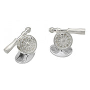 D&F Sterling Silver Fly Fishing Reel Cufflinks - Jackson Hole Jewelry Company
