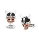 D&F Sterling Silver Rose Gold Viking Cufflinks - Jackson Hole Jewelry Company