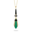 Doves 18K Yellow Gold Black Onyx & Malachite Necklace - Jackson Hole Jewelry Company