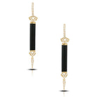 Doves 18K Yellow Gold Gatsby Black Onyx Drop Earrings - Jackson Hole Jewelry Company