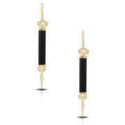 Doves 18K Yellow Gold Gatsby Black Onyx Drop Earrings - Jackson Hole Jewelry Company