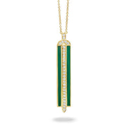 Doves 18K Yellow Gold Malachite Drop Necklace - Jackson Hole Jewelry Company