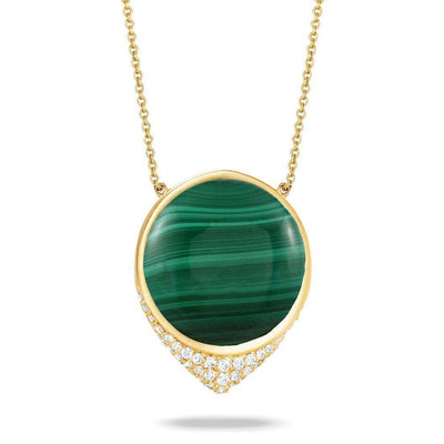 Doves 18K Yellow Gold Malachite Necklace - Jackson Hole Jewelry Company