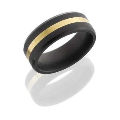 Elysium Black Diamond Ring with 24 Karat Yellow Gold inlay - Jackson Hole Jewelry Company