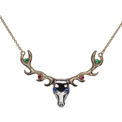 Gemstone Elk Antler Necklace - Jackson Hole Jewelry Company
