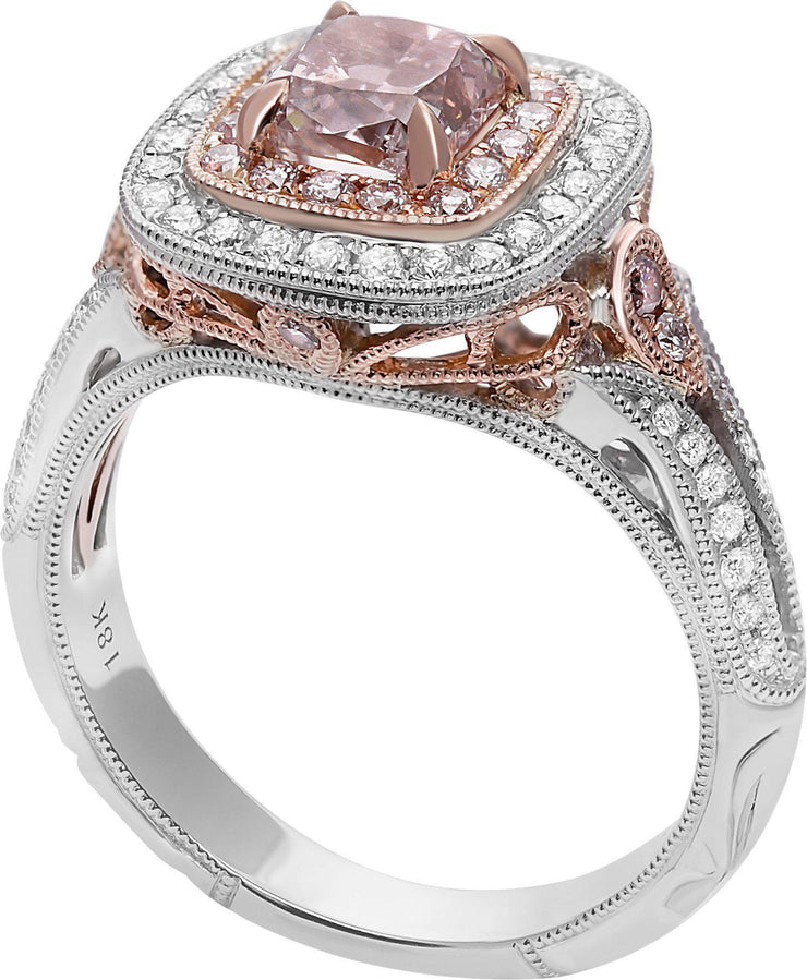 GIA 1 Carat Pink Diamond Center Stone Ring - Jackson Hole Jewelry Company