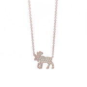 Moose Necklace With Diamonds set in 18K White Gold - Jackson Hole Jewelry Company