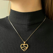 Small 14KY Gold Teton Heart Pendant - Jackson Hole Jewelry Company