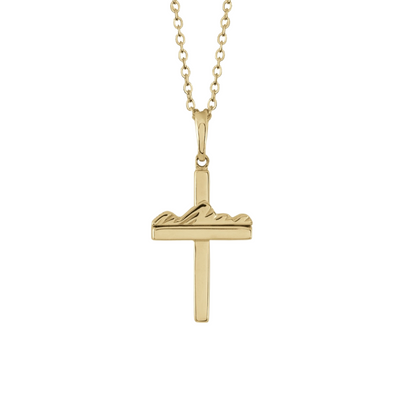 Teton Cross 14K Gold Pendant - Jackson Hole Jewelry Company