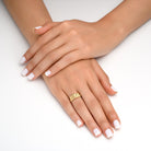 14k Marika Desert Gold and Diamond Wheat Ring - Jackson Hole Jewelry Company