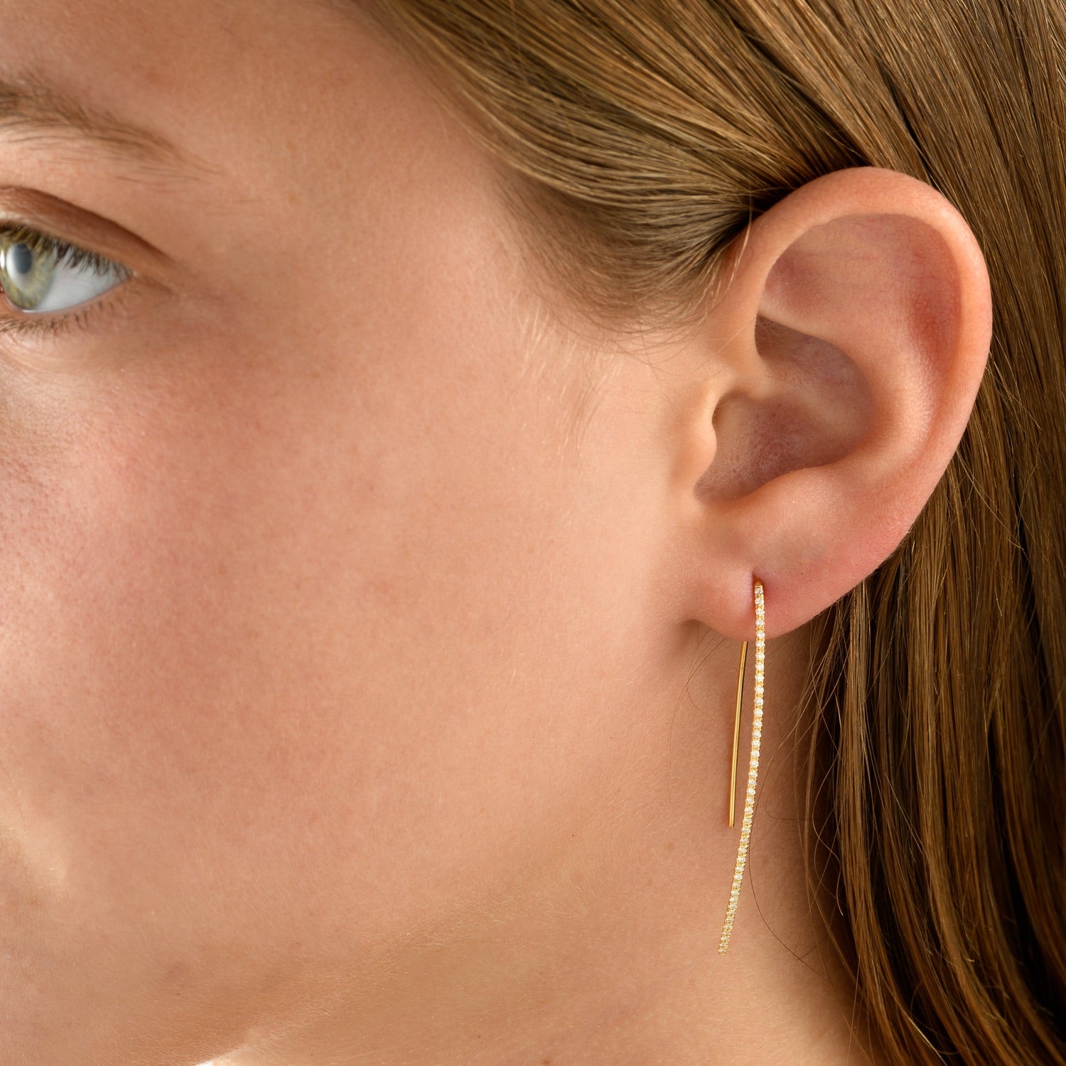 14k Marika Desert Gold Earrings with Diamonds - Jackson Hole Jewelry Company