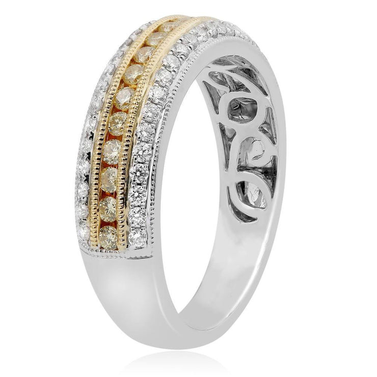 Layered Two Tone Diamond Band - Jackson Hole Jewelry Company