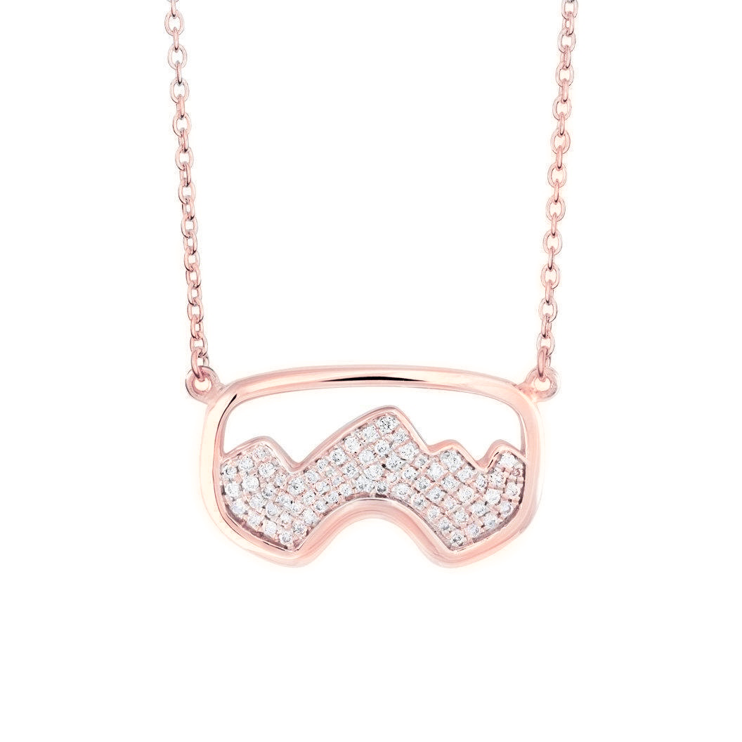 Diamond Teton Ski Goggle Necklace - Jackson Hole Jewelry Company