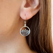 Small Teton Carved Circular Earrings - Jackson Hole Jewelry Company