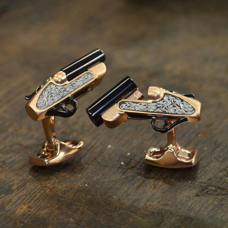 D&F Shotgun Cufflinks - Jackson Hole Jewelry Company