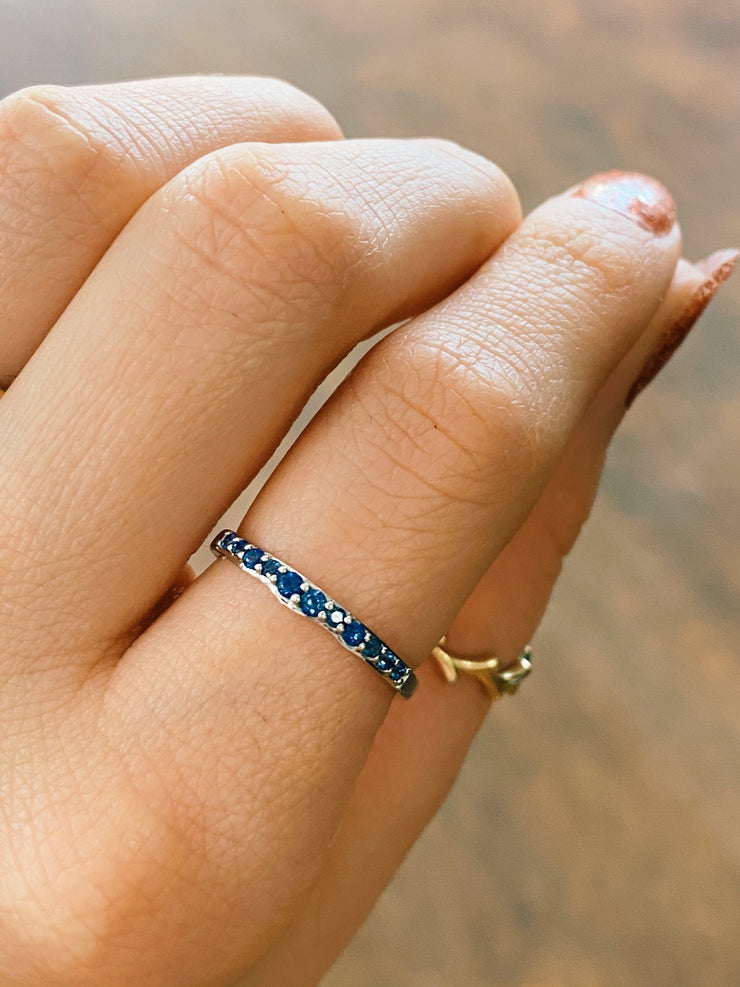 Teton Stacking Ring Snake River Sapphire Band Only - Jackson Hole Jewelry Company